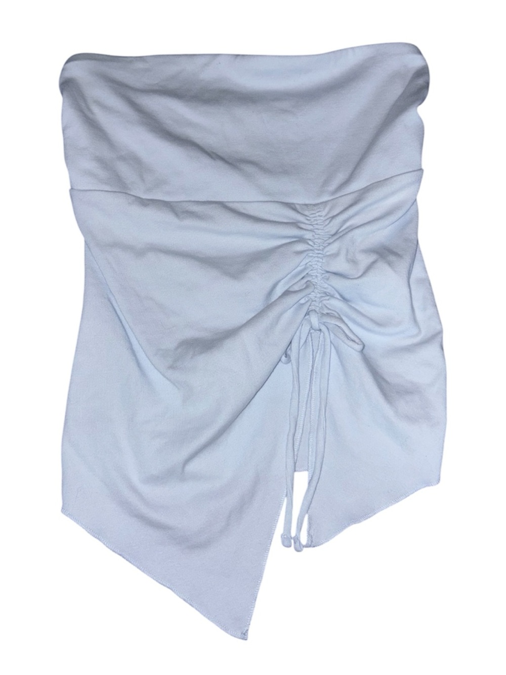 wild fable Light Blue Strapless Ruched Hanky Hem Tube Top